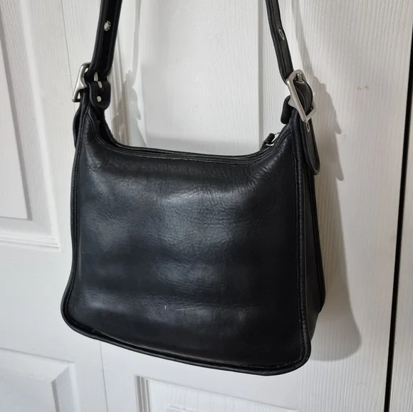 Coach Legacy Bag 9966 Nickel Hardware Vintage Black Leather Shoulder Bag - Picture 6 of 16
